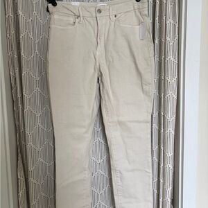 Good American Cream Hi-Rise Jeans